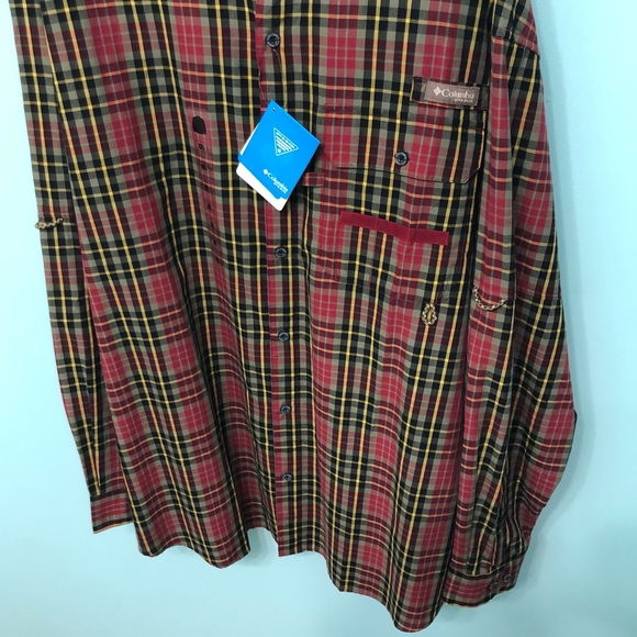 Columbia Men’s Shirt Long Sleeve PHG Cotton S New - Picture 4 of 16